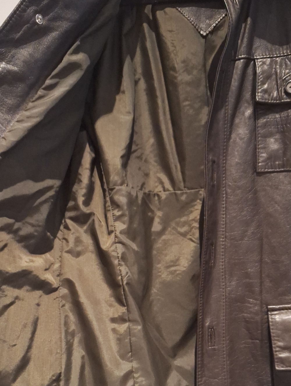 Antelope Vintage Brown Leather Military-Style Field Jacket - Picture 6 of 11